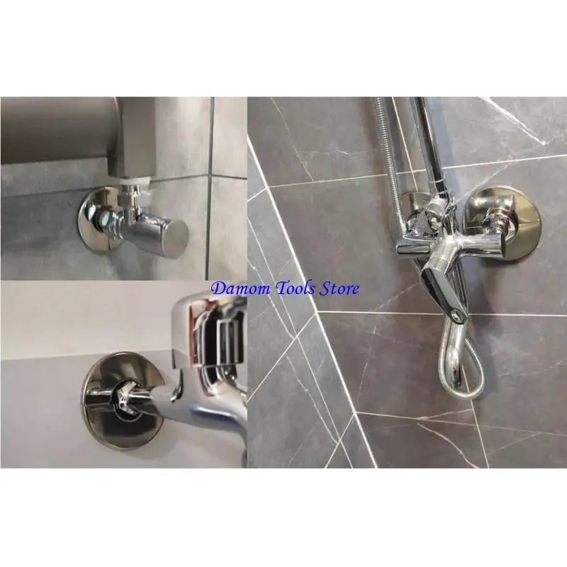 57BE Stainless Steel Wall Split Flange Snap-on Faucet Decorative Cover for Bathroom
