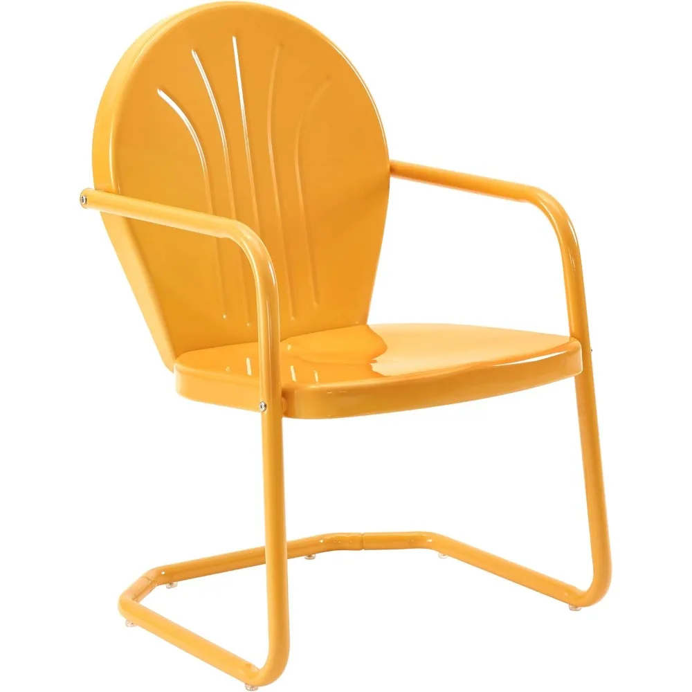 

Crosley Furniture CO1001A-TG Griffith Retro Metal Outdoor Chair, Tangerine