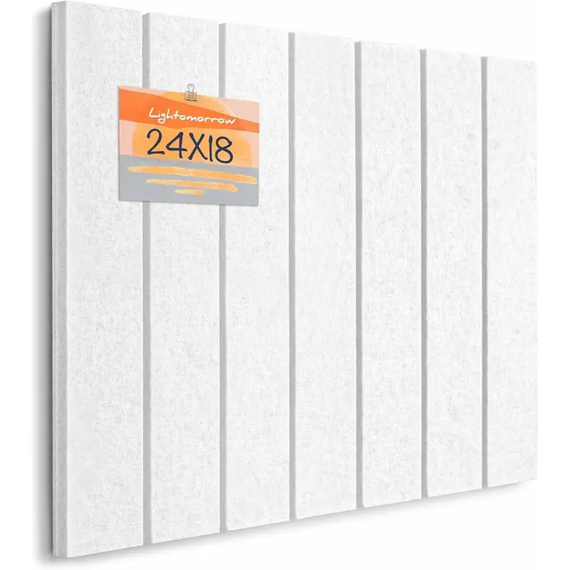 Striped Felt Cork Bulletin Note Pin Board 24x18 Inches Photos Display Memo Wall Panel Decorative for Wall Home Office Classroom