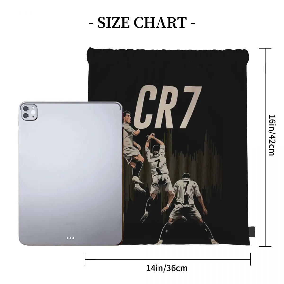 Cristiano Ronaldo Cr7 Backpacks Portable Drawstring Bags Drawstring Bundle Pocket Sports Bag Book Bags For Man Woman Students