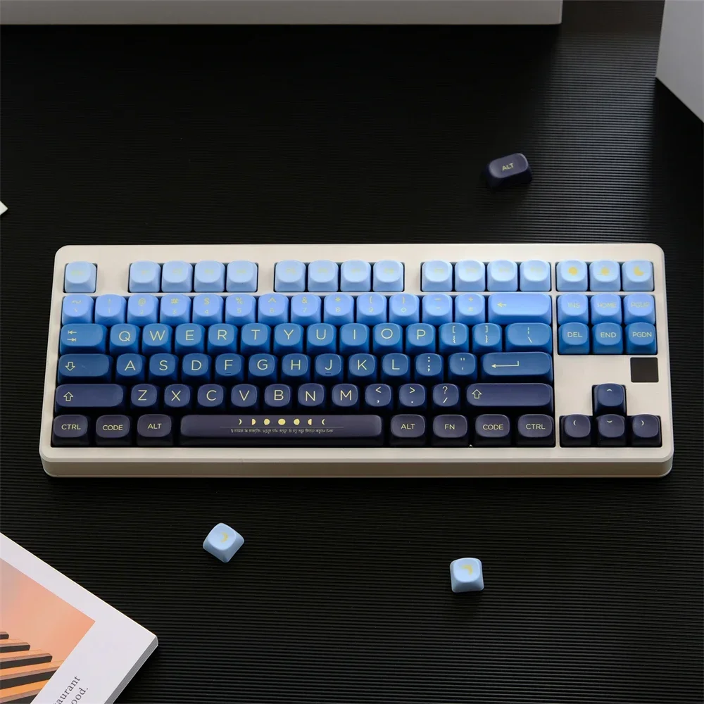 Imagem -04 - Moonrise-pbt Keycap para Gaming Teclado Mecânico mx Switch Perfil Moa Sublimação de Corante 129 Chaves