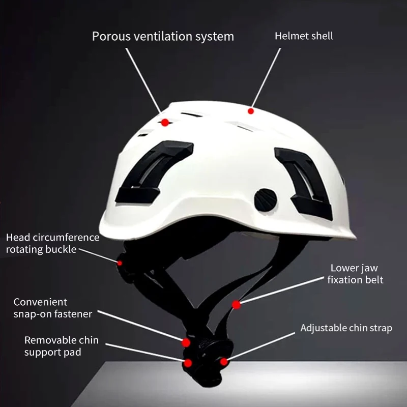 ABS Rock Climbing Helmet Goggles for Caving Canyoning Safety Helmet Downhill Helmet Speleology Mountain Rescue Equipment