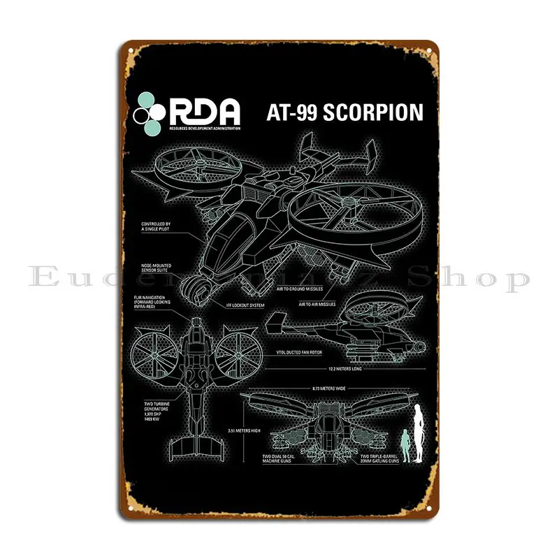 Rda Scorpion Drone From Avatar Movie Metal Sign Plaques Wall Decor Wall Mural Designs Pub Cave Tin Sign Poster