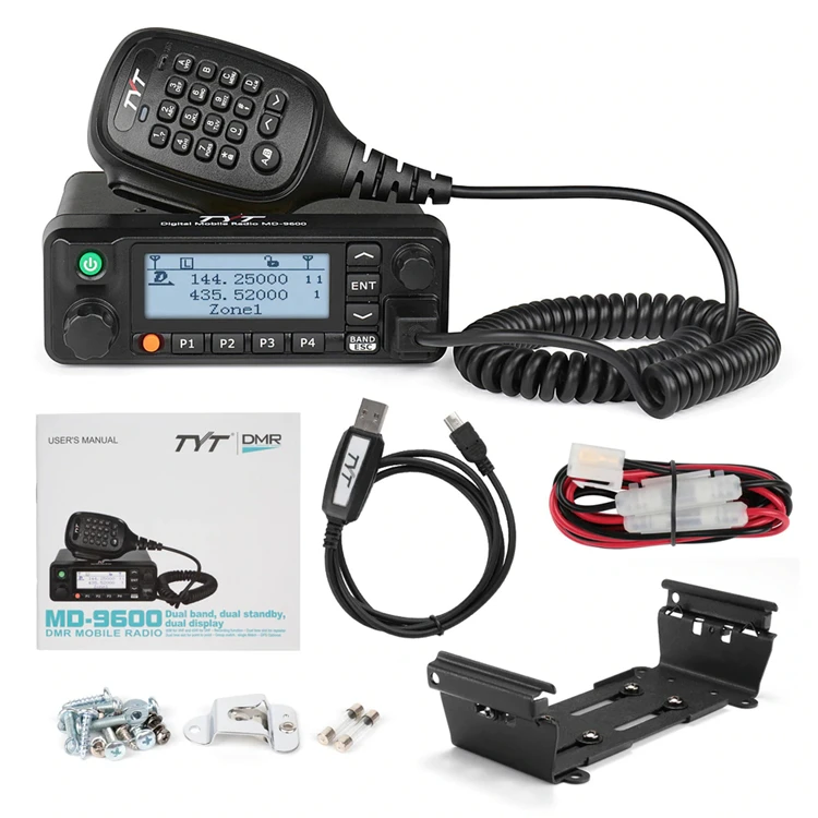 DMR Digital Mobile car Transceiver Radio for TYT MD9600 50W dual band GPS Vehicle Mounted MD-9600