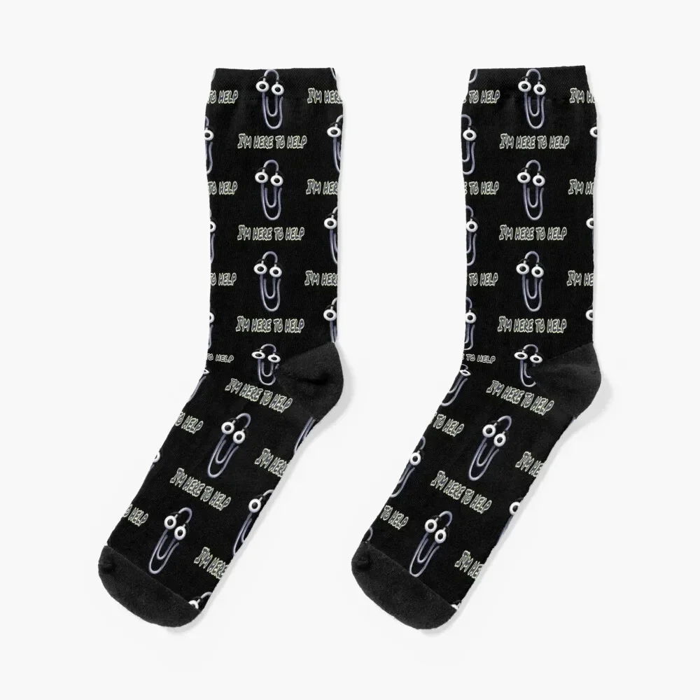 

Clippy... More than just an assistant Socks Christmas designer brand New year's Men Socks Women's