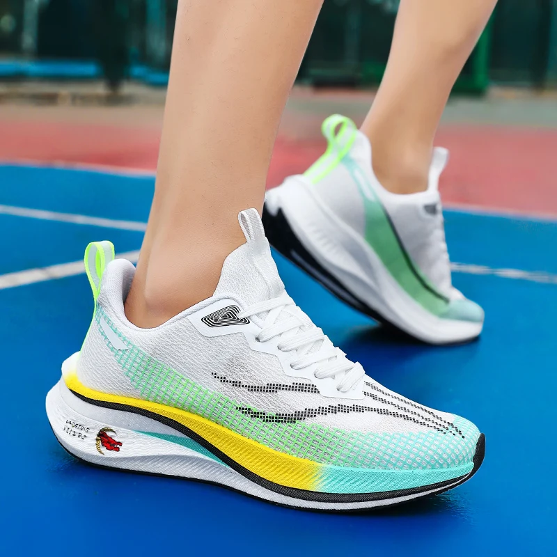 Maraton męskie trampki na co dzień AirCushion oddychające buty do biegania wygodna siłownia Tenis Masculino damskie sportowe obuwie treningowe