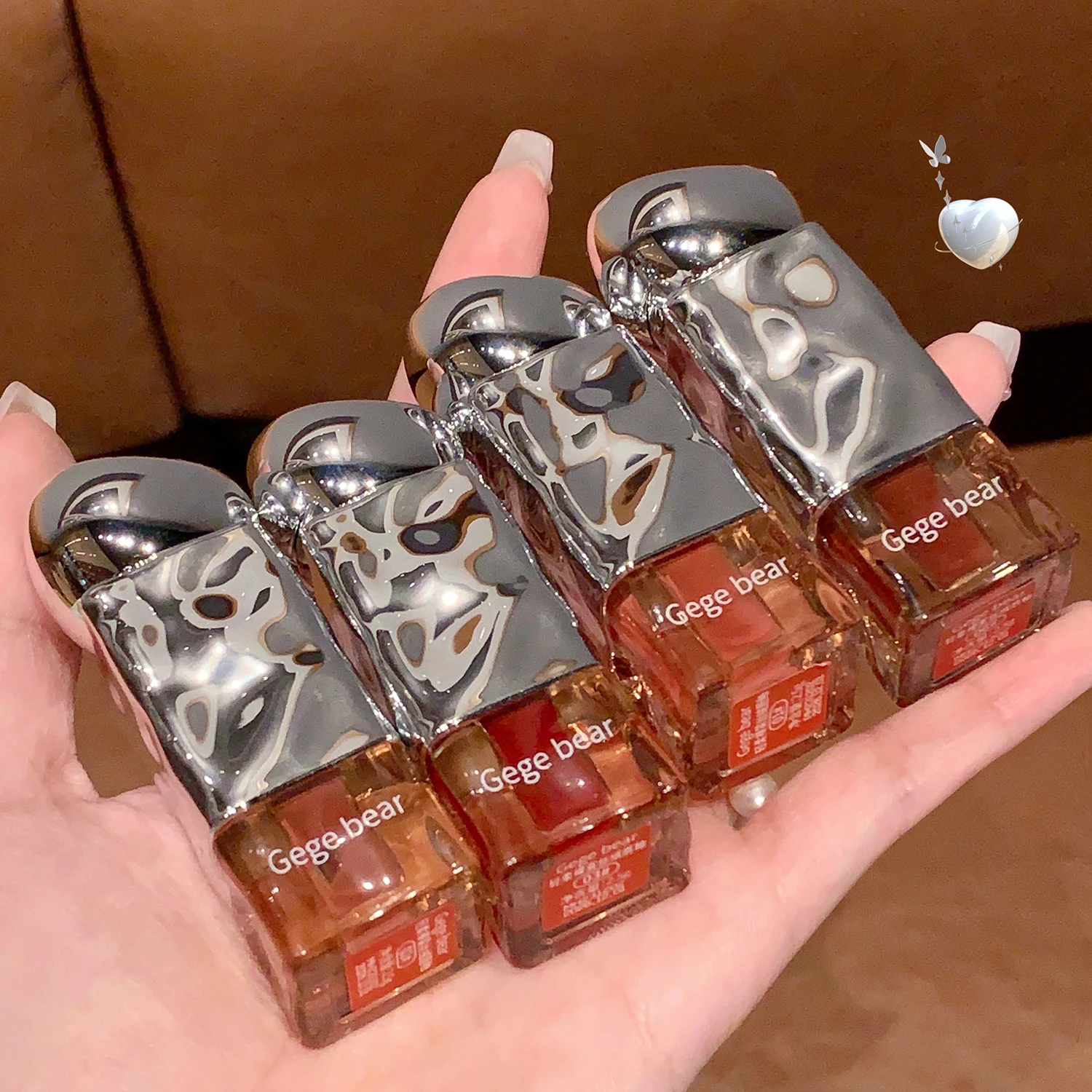 Gege bear Matte Velvet Lip Glaze Silky and Non-stick Advanced Color Rendering Gegebear Matte Lip Glaze