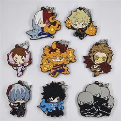 My Hero Academia Anime Bakugou Katsuki Midoriya Izuku Dabi Hawks Rubber Keychain