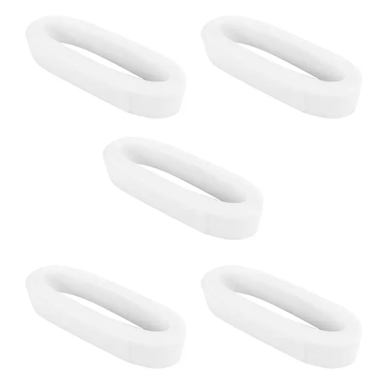ABKS-5Pcs 50Mm 50Yards Flat Stiff Plain Hard Crinoline Horsehair Mesh Braid For Wedding Dress/Hat Sewing Accessories-White