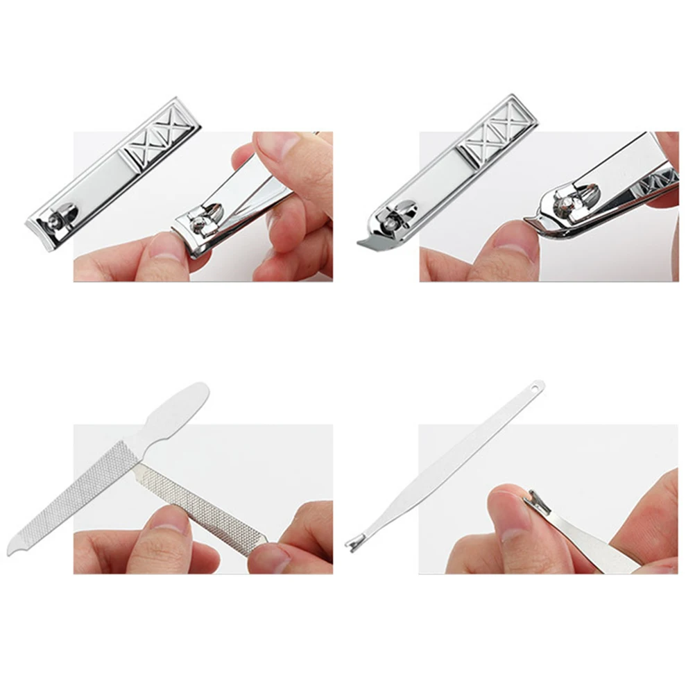 21Pcs Nail Clipper Set Stainless Steel Professional Manicure Tools for Quick Easy Nail Trimming and Shaping Black