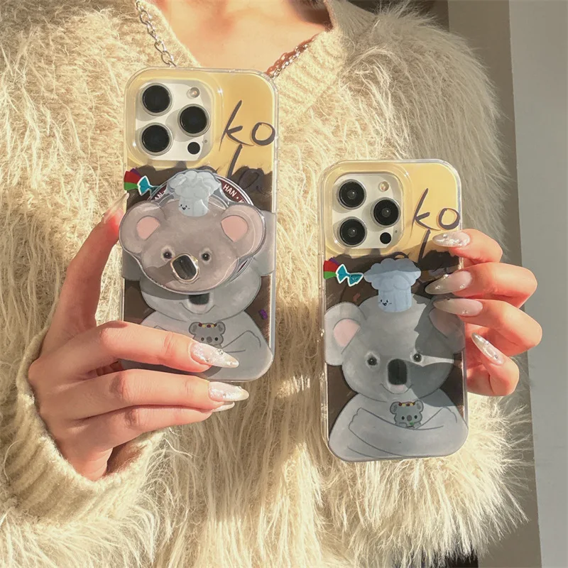 Koala Magnetic Phone Case For iPhone 16 15 14 13 Pro Max Full Cover Dual Layer