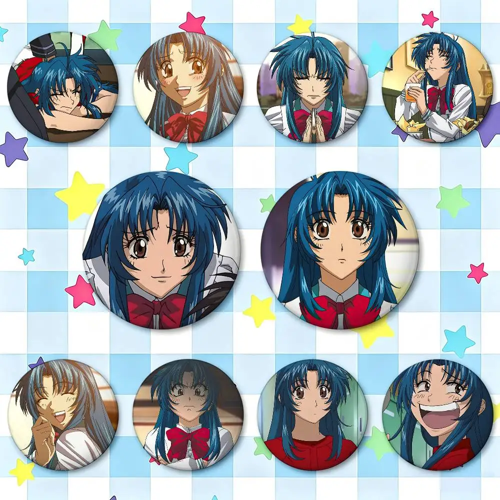 Kaname Chidori Full Metal Panic! Badges Button Round Creative Pin Brooch Badge Bag Decor Accessories Fans Collect Friends Gifts