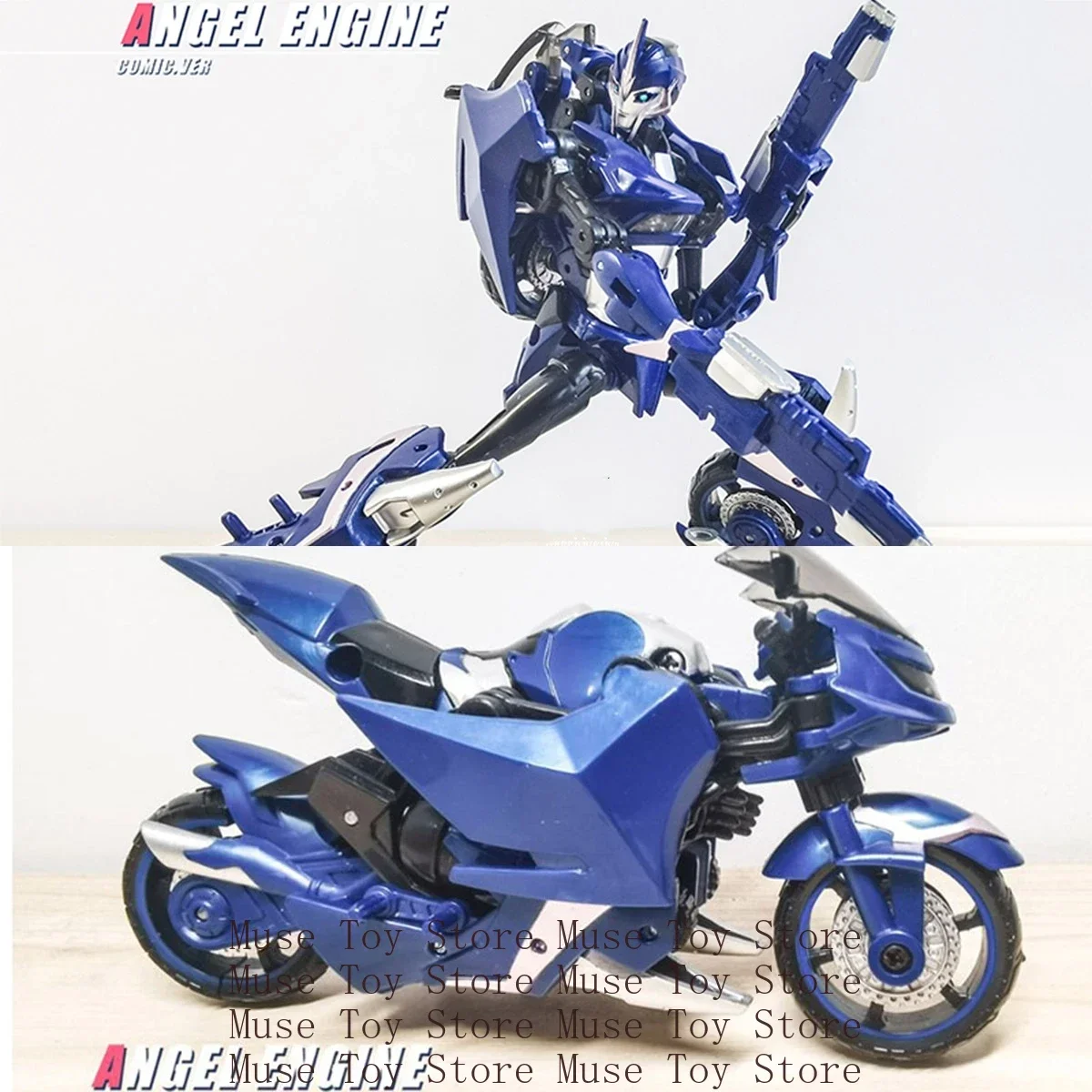 

NEW APC Transformation APC-Toys First Edit Female TFP Blue Japanese Comic Ver Angel Engine Arcee Motorcycle Action Figure