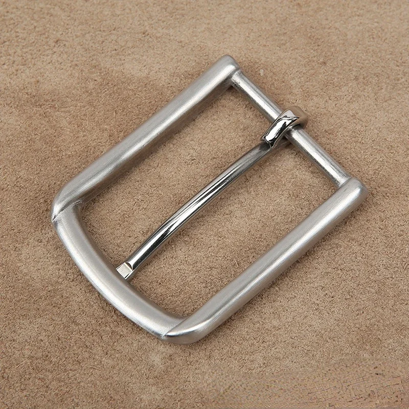 เครื่องประดับแฟชั่นกางเกงยีนส์หนังลําลองสําหรับบุรุษ - เย็บหัวเข็มขัดสแตนเลสพร้อมหมุดโลหะสําหรับงานฝีมือ DIY