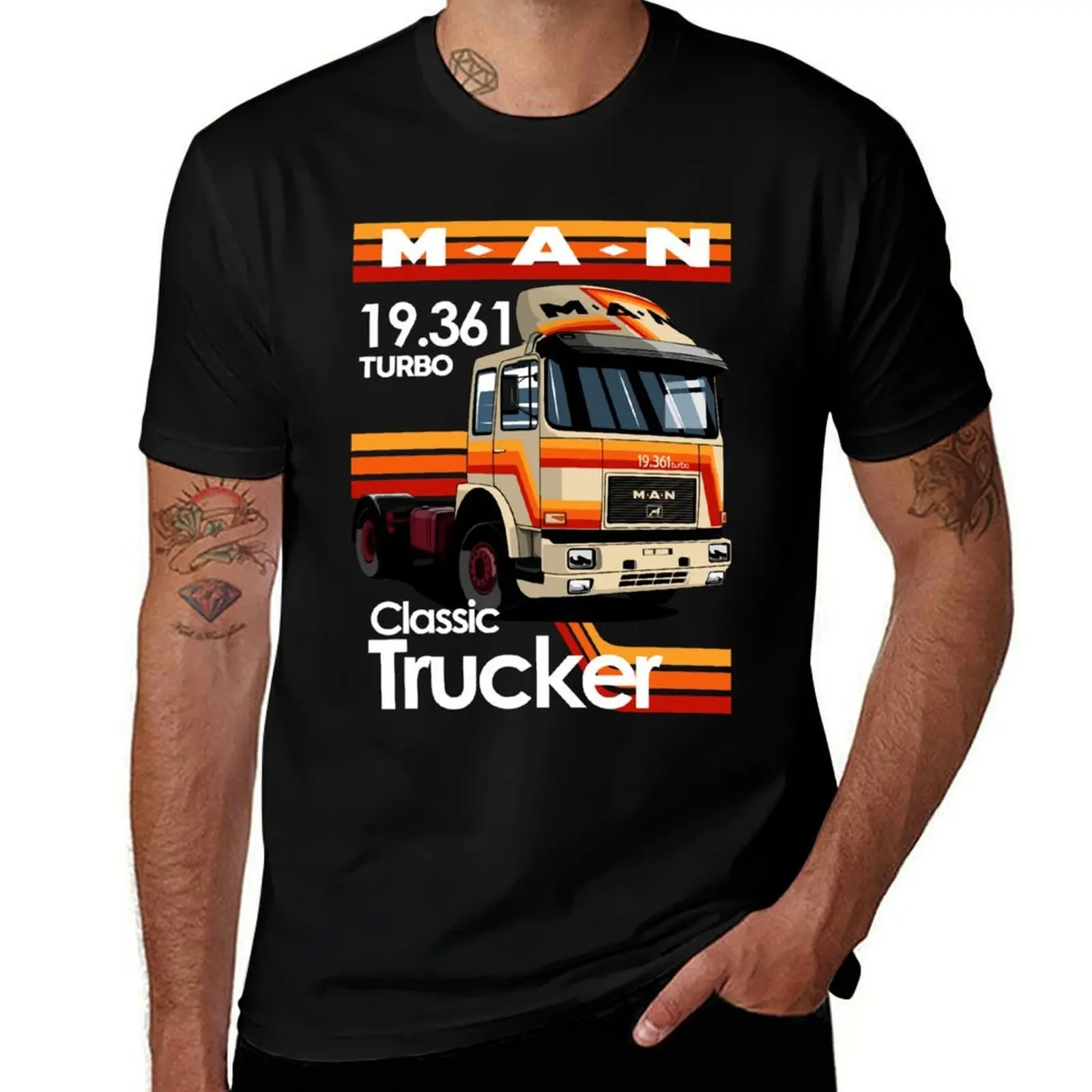 Man Classic Truck by petrothings T-Shirt Novelty Print Casual Tee Shirt T-Shirt