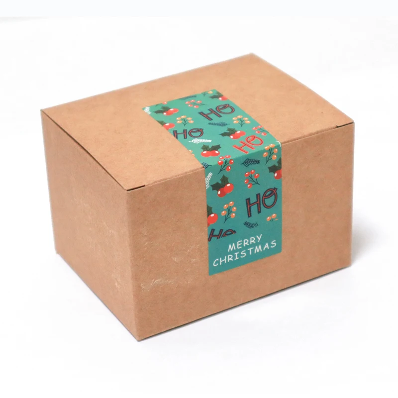 30-90 قطعة 90*30 مللي متر عيد ميلاد سعيد مستطيل سانتا كلوز هدية حزمة الزخرفية ملصقات التفاف هدية صندوق التسمية عيد الميلاد العلامات