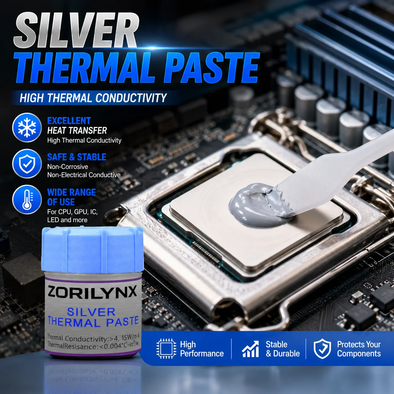 25g Thermal Paste Thermal Conductive Compound Grease Thermal Paste Kit Premium Performance Thermal Paste for CPU GPU PC PS4 Xbox