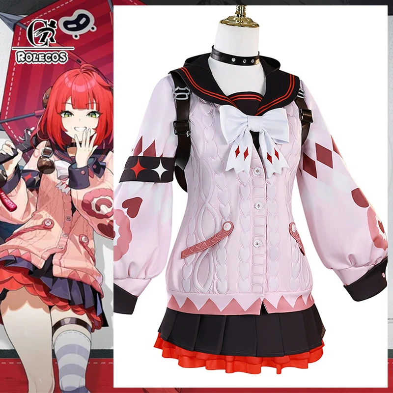 

ROLECOS Zenless Zone Zero Ukinami Yuzuha Косплей Костюм Spook Shack Member Agent Униформа Женский костюм для Хэллоуина