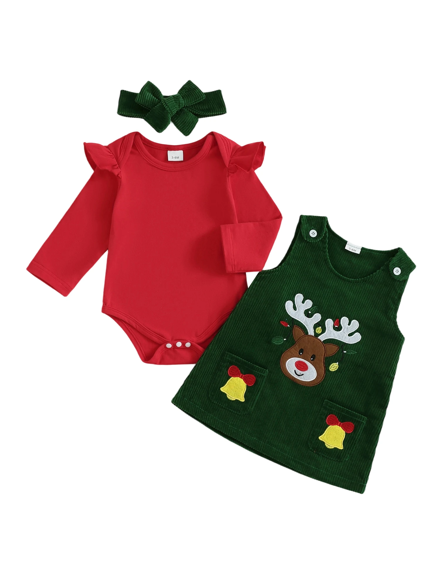 

Рождественский наряд для маленьких мальчиков, клетчатая рубашка, брюки на подтяжках, галстук-бабочка, комплект из трех предметов, праздничный костюм Санта-Клауса с вышивкой