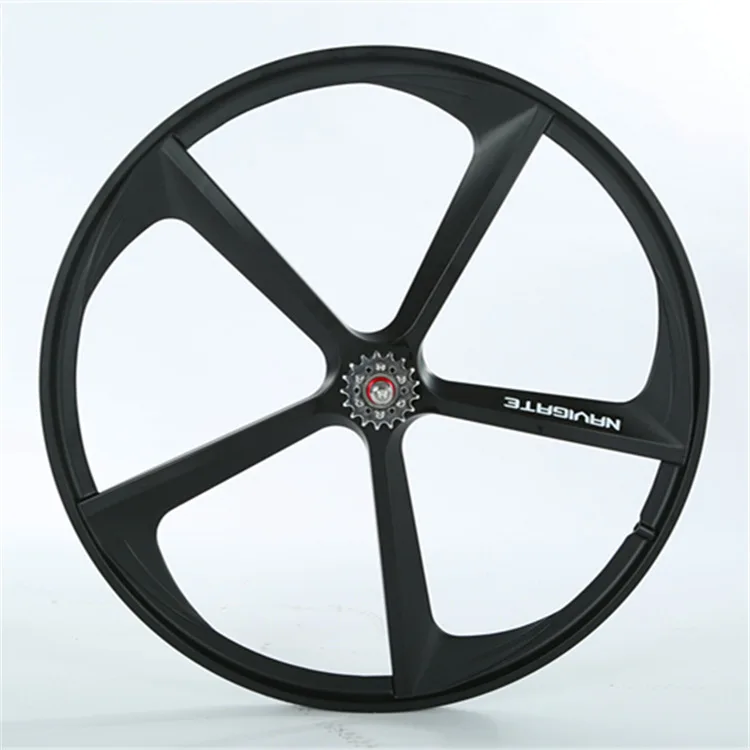 

Bycycle Magnesium 5 Spoke Fixie Gear Single Speed Hub Bike Rim Wheel 700C Magnesium Alloy Rim Single Speed Cycling Parts