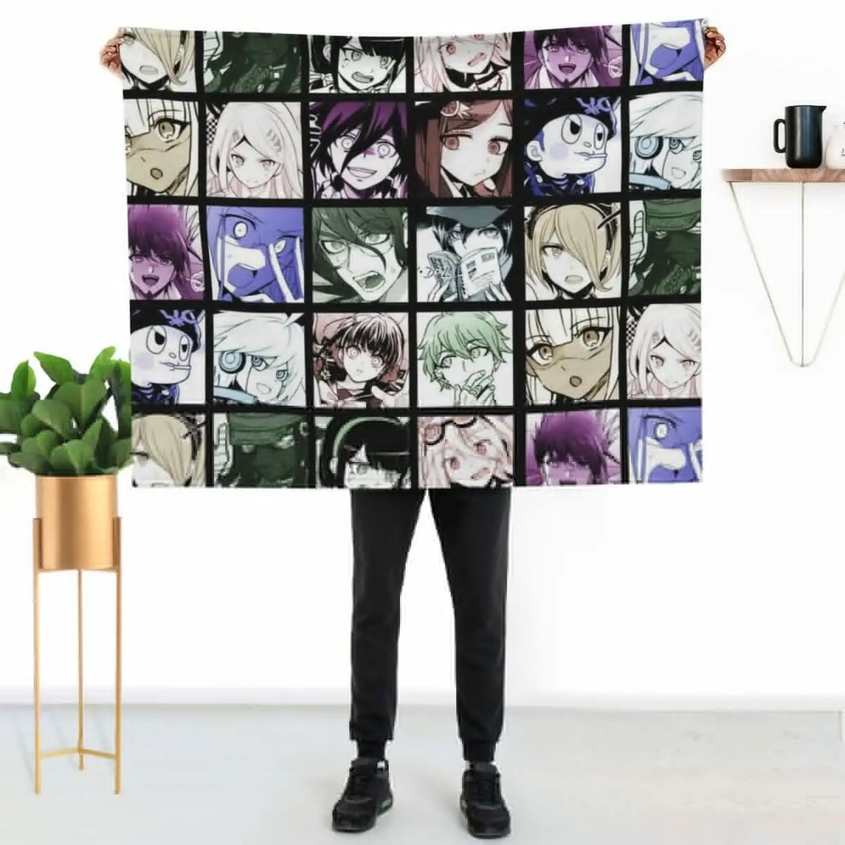 DRV3 Manga Collection (Colored) Throw Blanket Decorative Beds Cute Fashion Sofas Softest Hair Soft Plush Plaid Blankets
