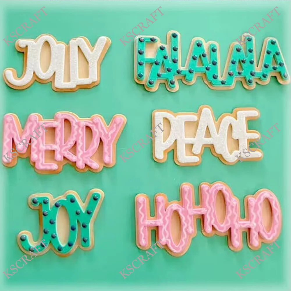 KSCRAFT Bold Christmas Words Cutting Dies Stencils for DIY Scrapbooking Decorative Embossing DIY Paper Cards
