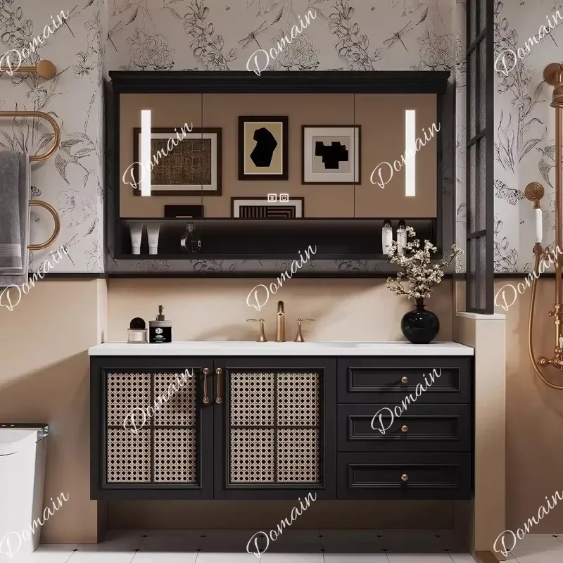 EO s Luxury Floating Drawers Bathroom Cabinet Sink Mirror Orgnizer Vanity Restroom Cabinet Toilet Storage Mobiletto Bagno Fur