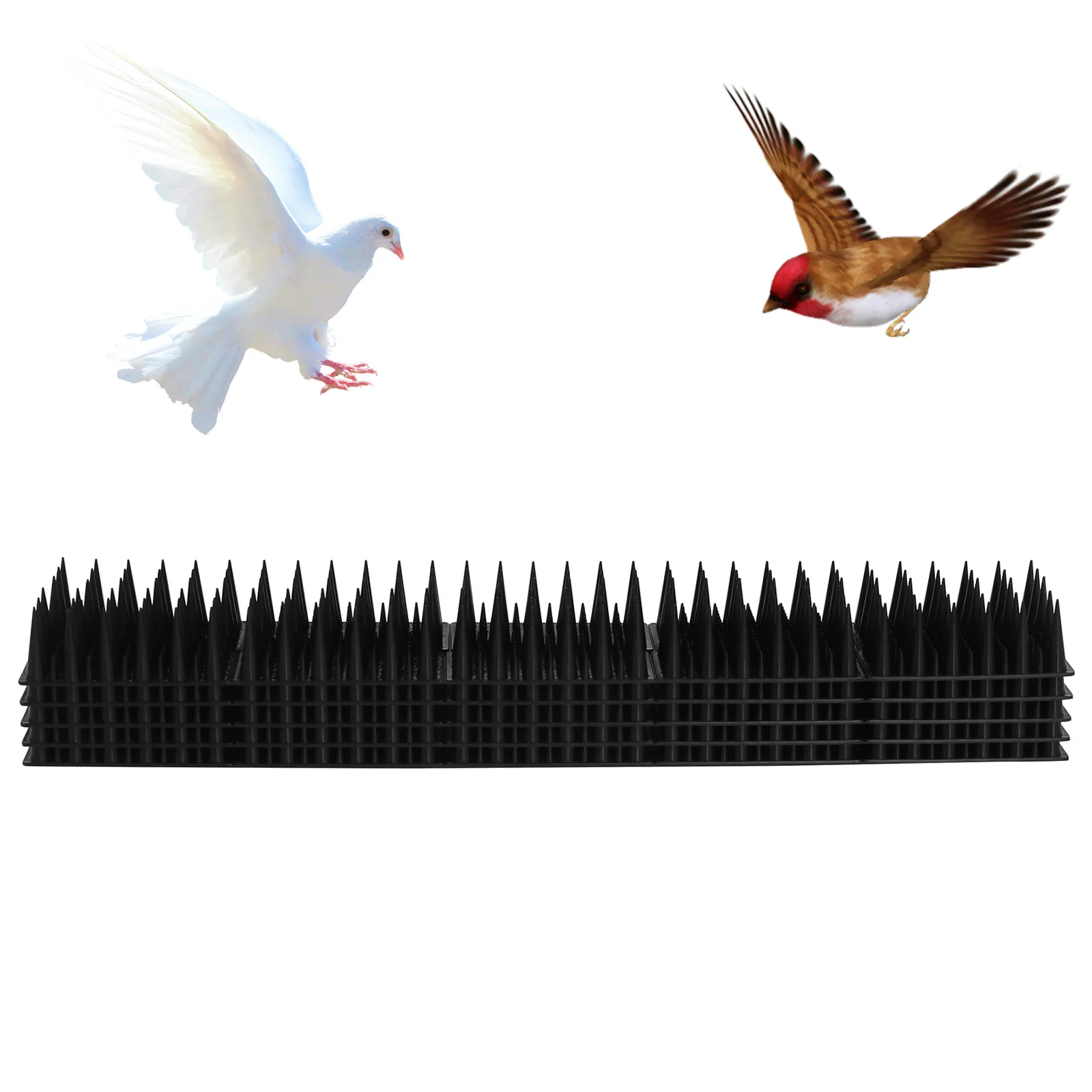 Bird Spikes, Plastic Bird Deterrent Spikes for Pigeons and Other Small Birds, Anti Bird Spikes for Outside to Keep Birds Away,Us