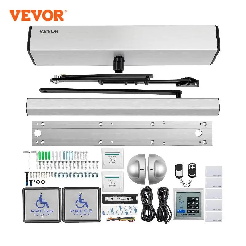 

VEVOR Automatic Door Opener 100-240V for Max.220lbs Doors, Swing Door Operator for Disabilities for Office Hotel School,Hospital