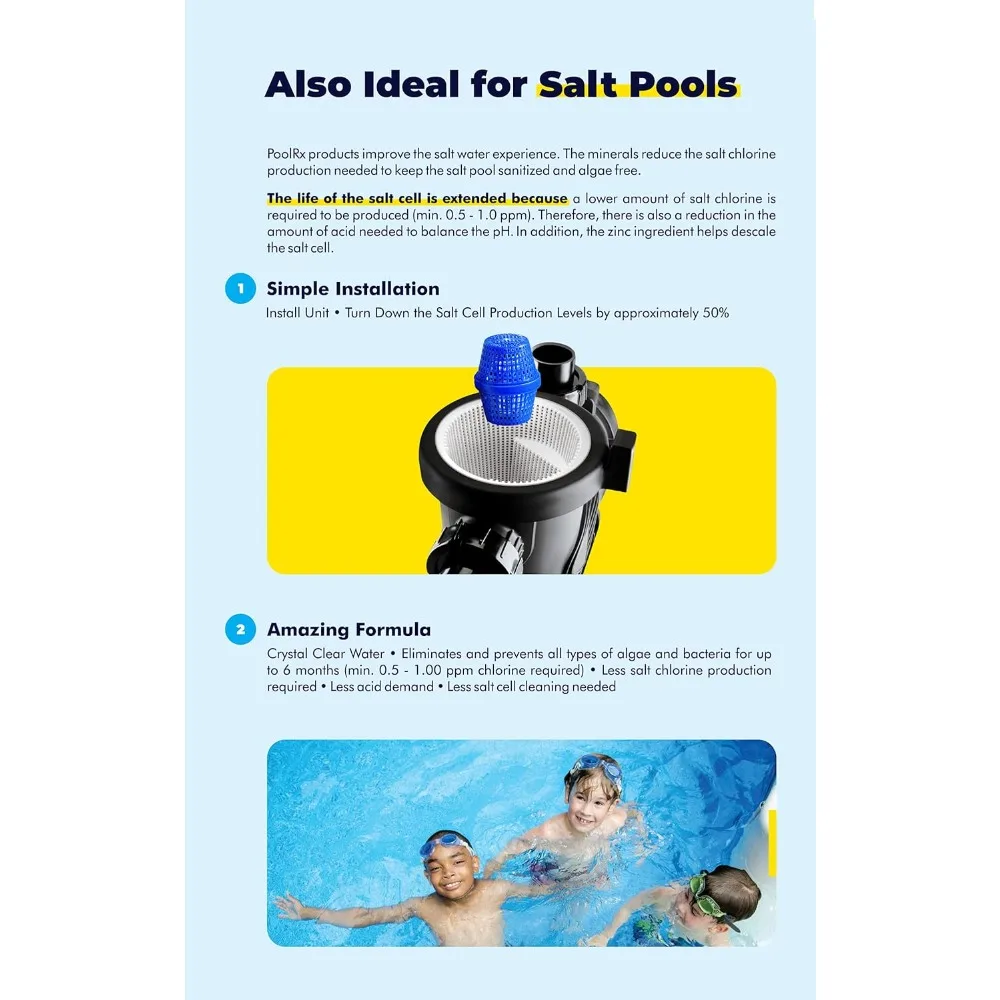 Pool RX 101067 Black Units Swimming-Pool-Algaecides (4 Pack), 20,000-30,000 Gallon image 4