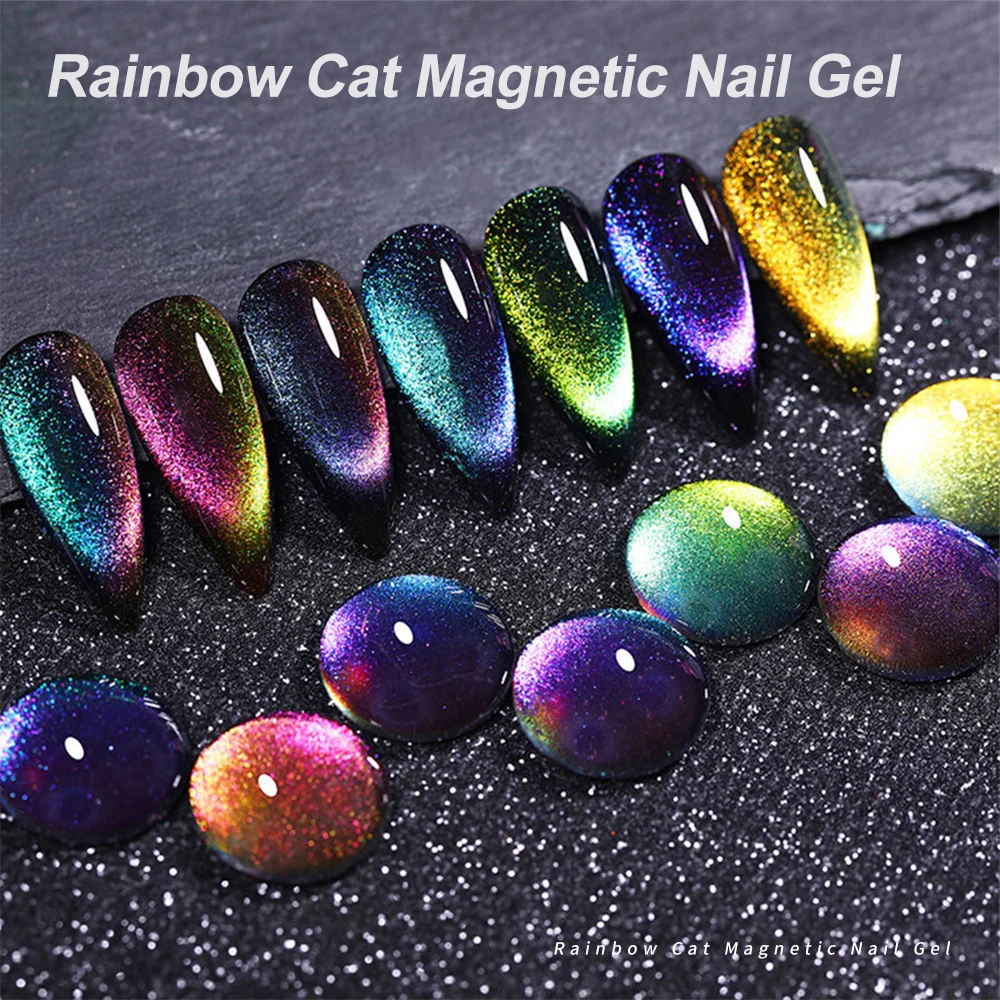 8ml Cat Eye Nail Gel Polish 9D Upgraded Magnetic Gel Polish Galaxy Chameleon Effect Nail Gel Soak Off Salon Manicure Nail Gel