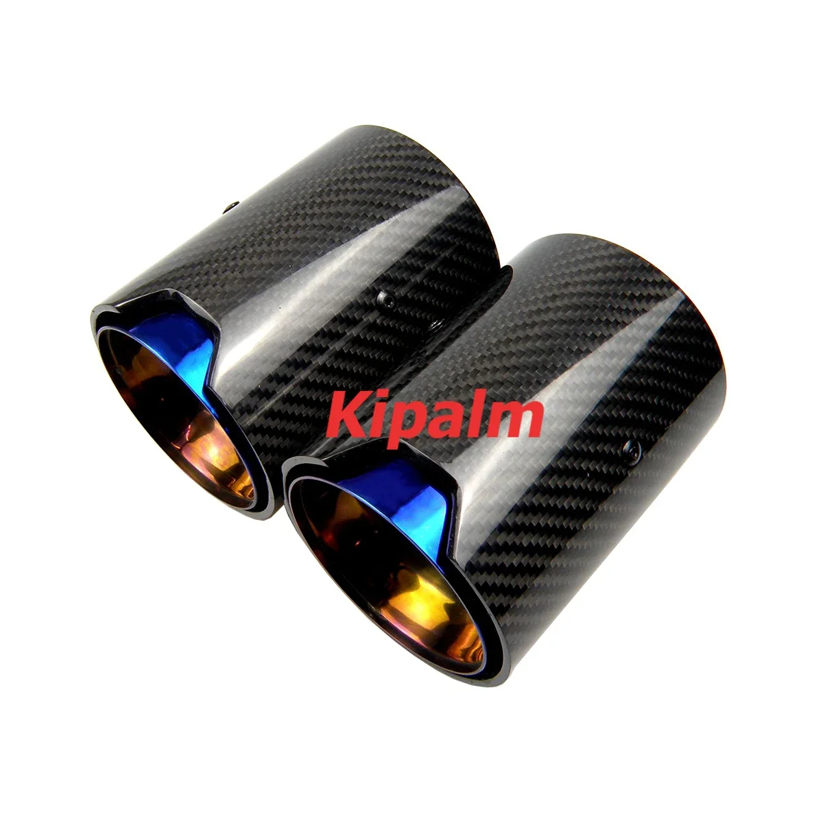 Kipalm 4pcs M2 M2C F87 2015- Glossy Carbon Fiber Exhaust Tip Muffler Pipe with M Logo for BMW