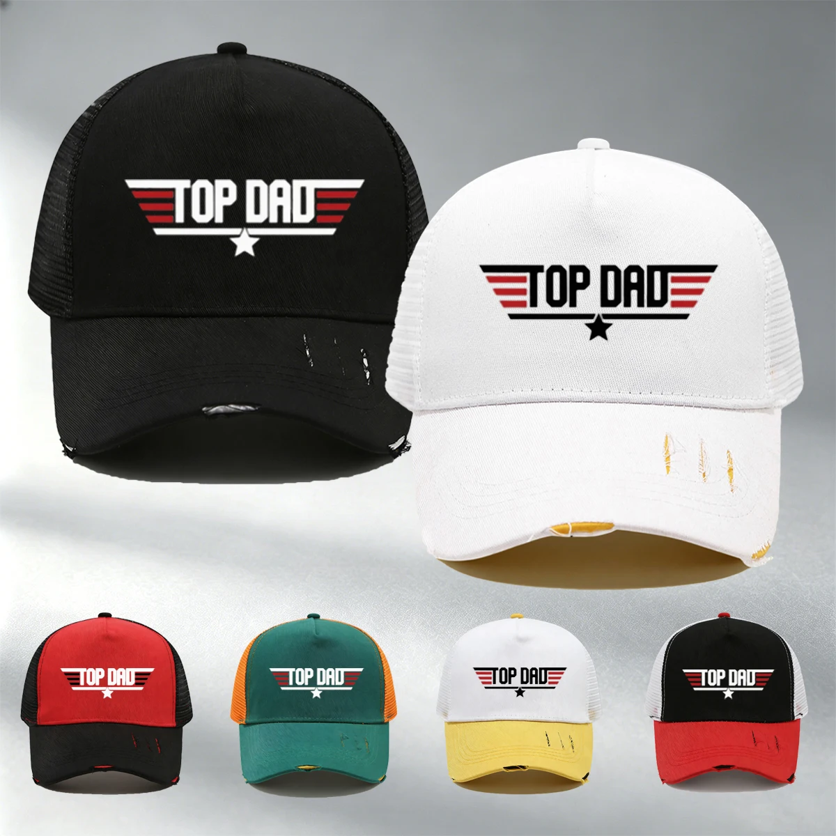 Unisex DAD Printed Tear Design Baseball Cap -Trendy Design, Breathable Mesh, Suitable For Outdoor Sports, Casual Cap,Sports Cap