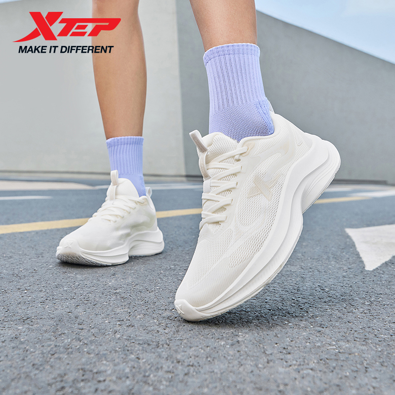  Xtep Running Shoes For Women Summer New Breathable Mesh Running Shoes Outdoor Ultra-Light Shock-Absorbing Shoes 875318110030 
