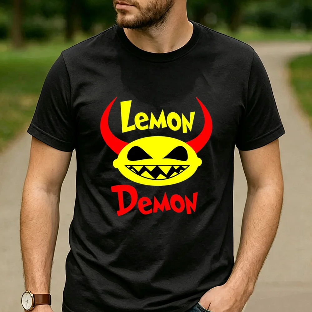 Lemon Demon Graphic Cotton T Shirt Funny Lemon Demon Meme Unisex Short Sleeve Casual Daily Streetwear Tee for Meme Lovers Tops