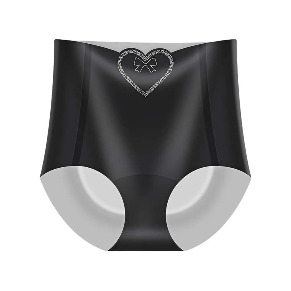 

High Waist Postpartum Body Shaper Large Size Bowknot Seamless Underpants Ice Silk Panties Waist Trainer