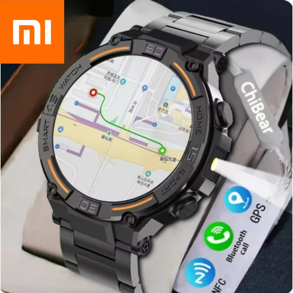 

Xiaomi 2025 Новые спортивные умные часы для мужчин 360*360 HD Экран Фонарик Мониторинг здоровья Водонепроницаемые умные часы с пульсометром BT Call