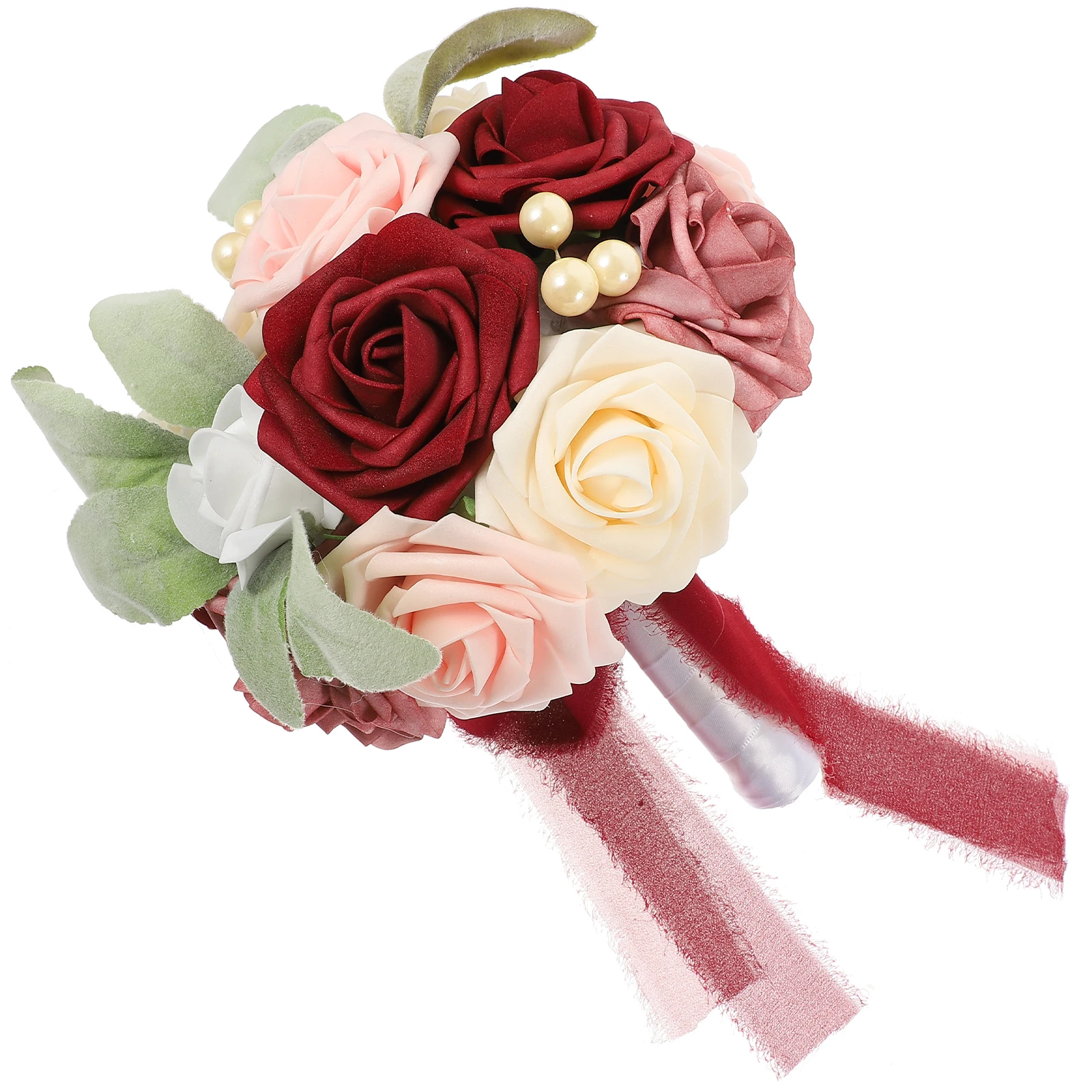 

Silk Wedding Bouquet Artificial Flowers Bridal Rose Elegant Bride DecorBridal Bouquets for Bride Party Hand Bouquet