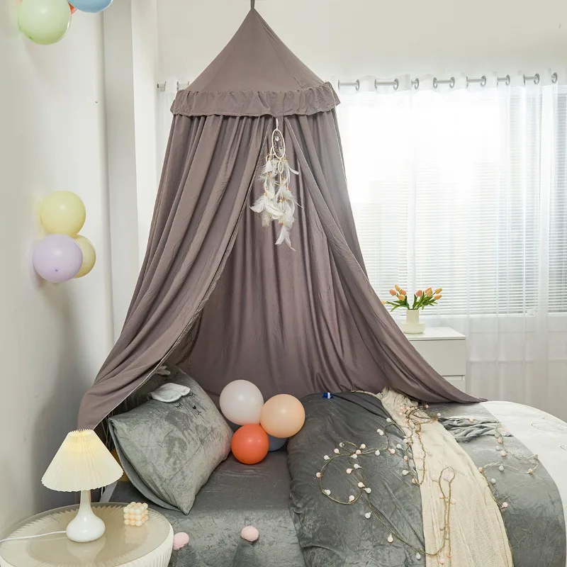 tassel-dome-children's-treehouse-tent-install-headboard-curtain-without-drilling-holes-light-blocking-bed-curtain-mosquito-net