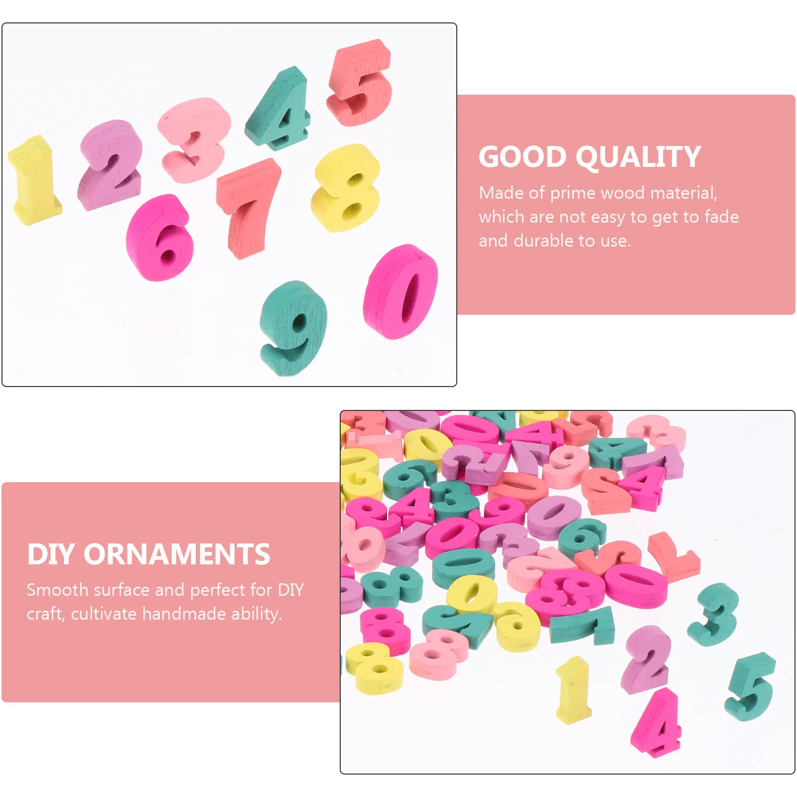 

100 Pcs Craft Material DIY Jewelry Wood Pieces Crafts Decorate Ornaments Colorful