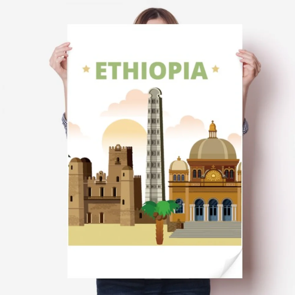 

City Castle Ethiopia Sticker Decoration Poster Playbill Wallpaper Window Decal
