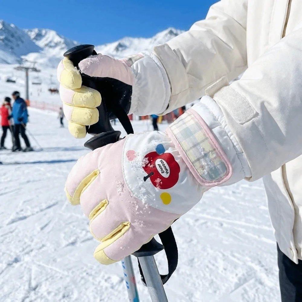 Full Finger Touch Screen Snowboard Gloves Non-slip Thickened Outdoor Sports Gloves Waterproof Windproof Warm Gloves Camping