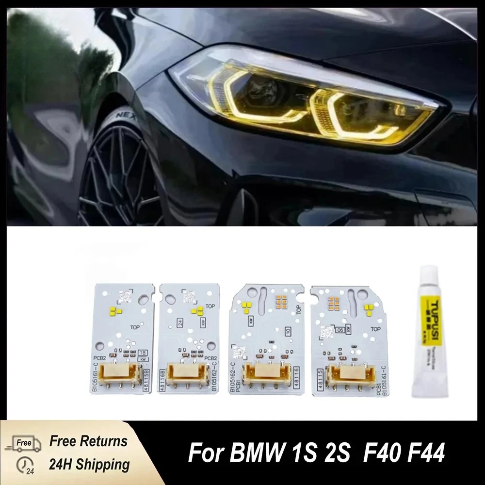 

Желтый ангельский глаз DRL для BMW 1 2S F40 118i F44 228IX M235IX светодиодный фонарь дневного света 63119448116 63119448115 9448115 9448116