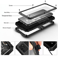 Heavy Duty Aluminium Metal Armor Case For Samsung S24 S23 S22 S21 Note 20 Ultra S20 Plus A72 Shockproof Cover Screen Protector