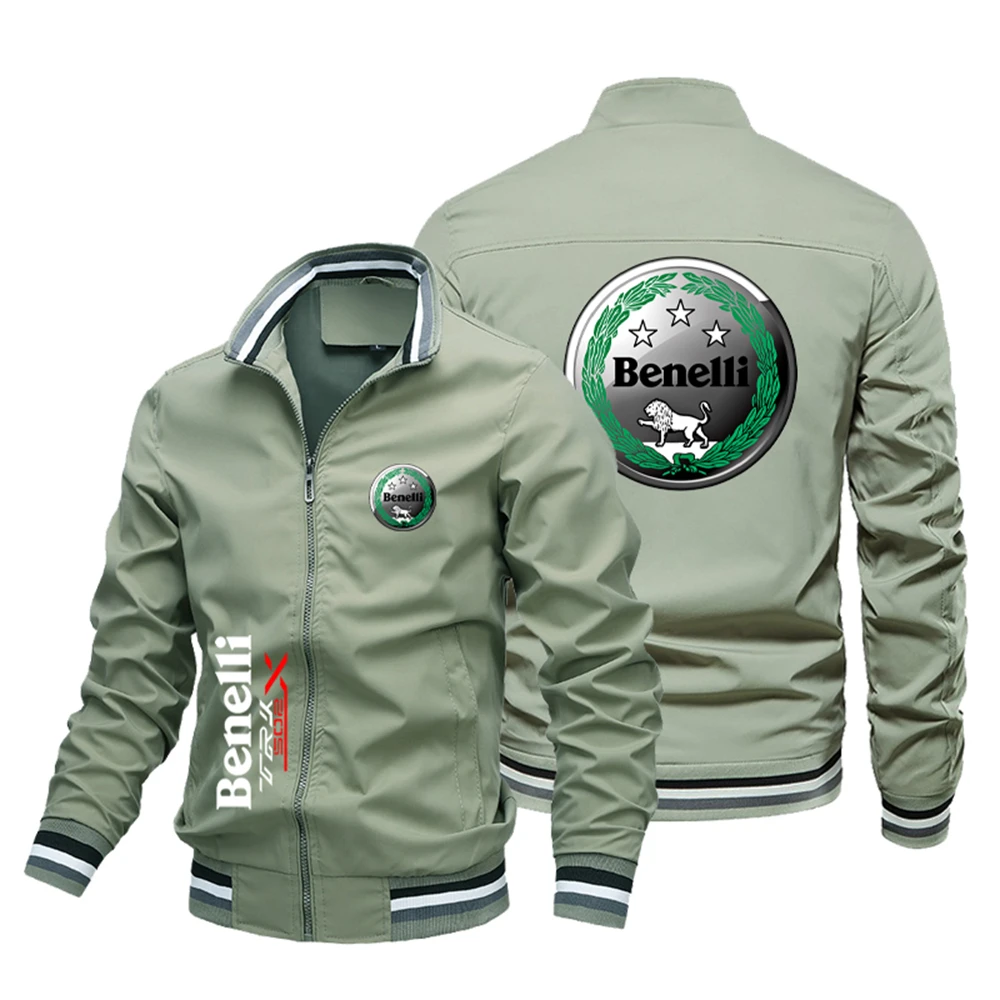 

Benelli Logo Printed Jacket Basketball Jacket Outdoor Sports Jacket Men's Oversized Bomber Jacket Street Fashion New Men's