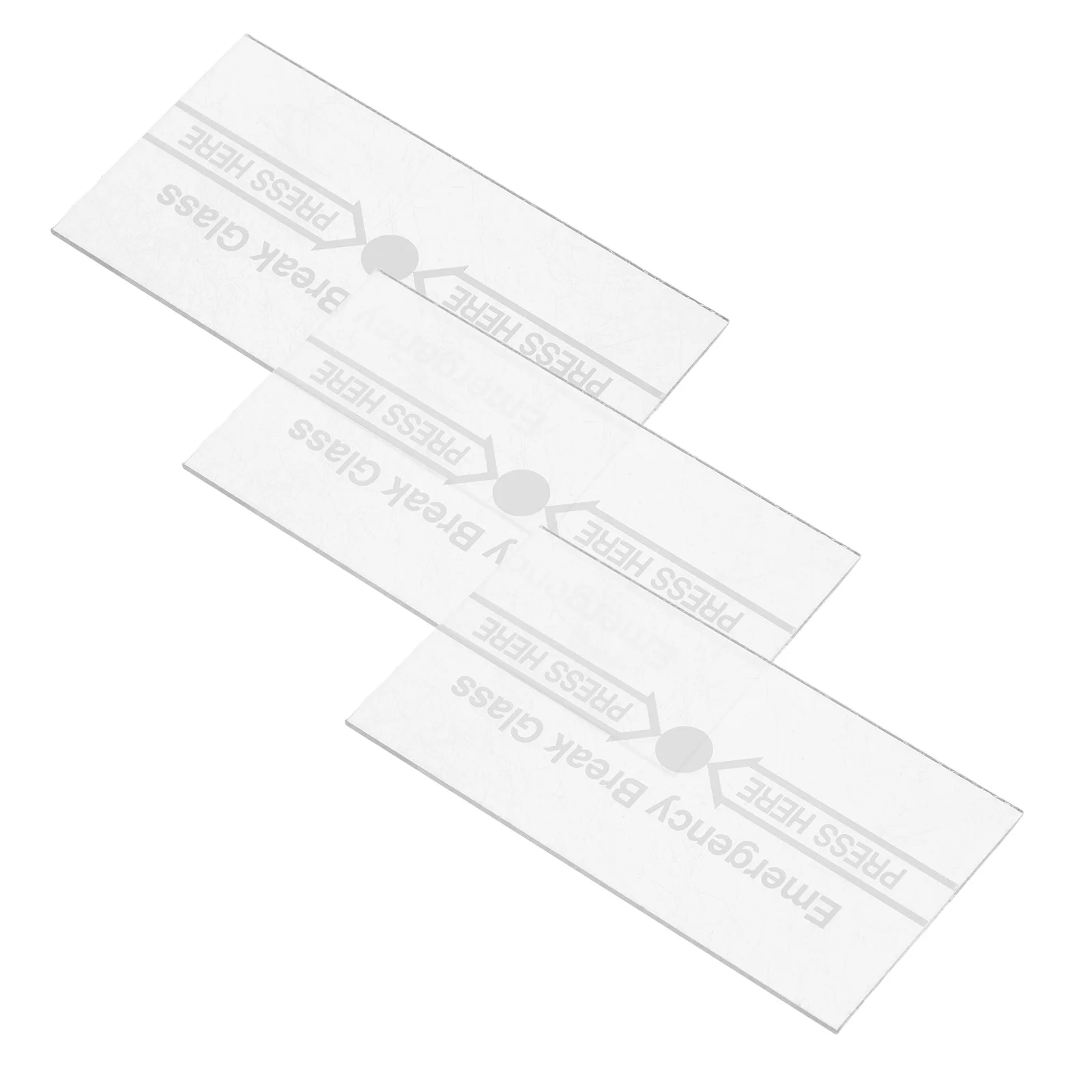 3Pcs Fire Alarm Glass Panel Replacement Emergency Break Glass Switch Cover Manual Fire Safety Alarm Panel Security Breakage