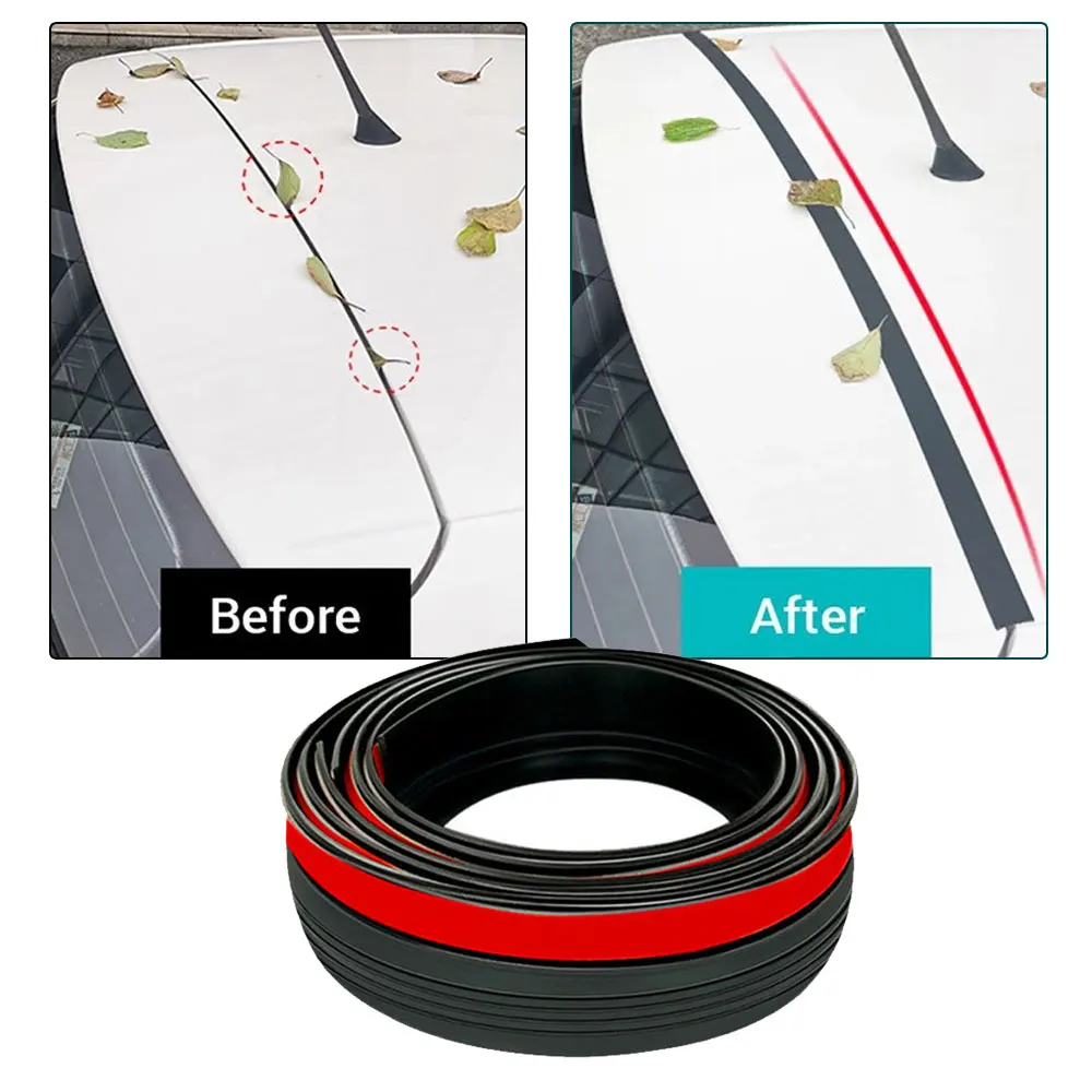 Tira de sellado de goma para tapa de maletero de coche, accesorio sellador a prueba de polvo para SUV Hatchback, borde superior