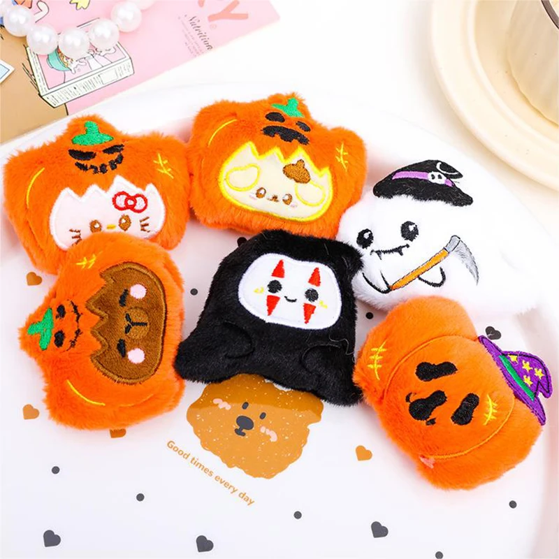 Cartoon Plush Sanrio Capybara Pumpkin Ghost Toy Cute Doll Bag Pendant Keyring Backpack Pendant Keychain Accessories Gifts