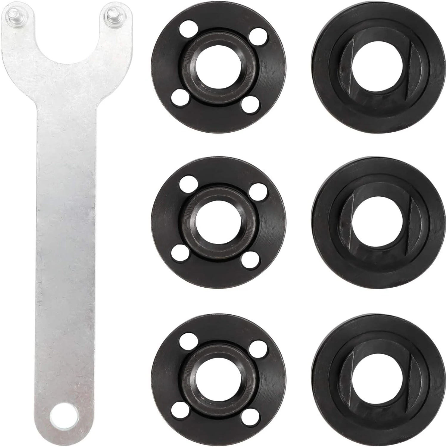 

High-quality and Durable WerkWeit Spanner Wrench and Sturdy Flange Nuts Kit for Angle Grinder, Compatible with Dewalt, Bosch, Bl
