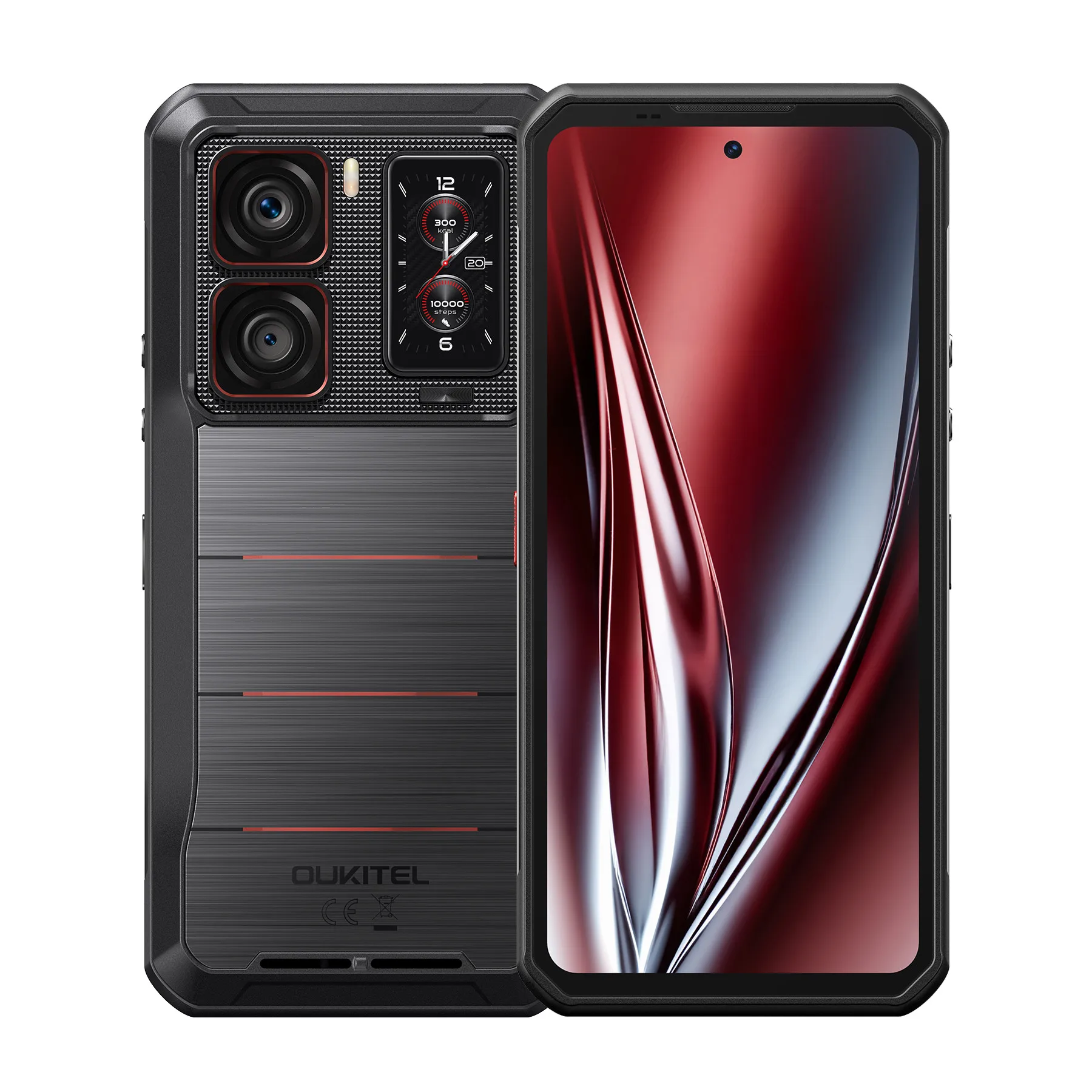 Oukitel WP300 Rugged Phone 16000mAh 36GB（12+24）GB+512GB Modular petachable Earbud/camping Light 6.78" FHD 120Hz 108MP Cell phone